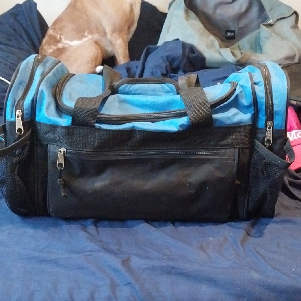 Dalix Blue and Black Duffel Bag